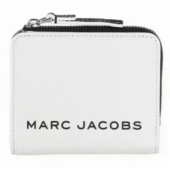 New Marc Jacobs Marc Jacobs Compact Bifold Wallet Pebble Leather Cotton / Black - Picture 6 of 6